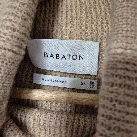 Babaton Wool and Cashmere Funnel Neck Sweater Size XS - Picture 3 of 10